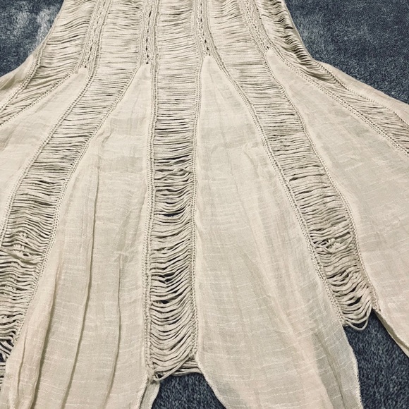LINEN LIKE WHEAT COLOR UNIQUE DRESS - Picture 8 of 15